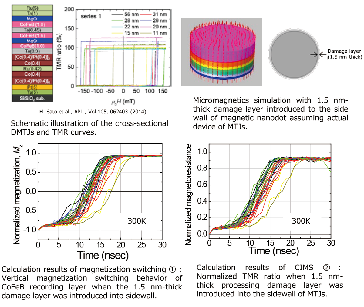 Magnetic structure analysis for magnetic nanodots using micromagnetic simulation