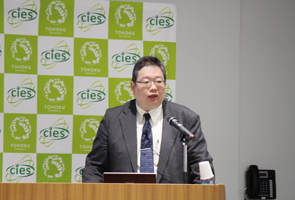 遠藤 哲郎 センター長（東北大学CIES）によるCIES概要報告及び成果報告
